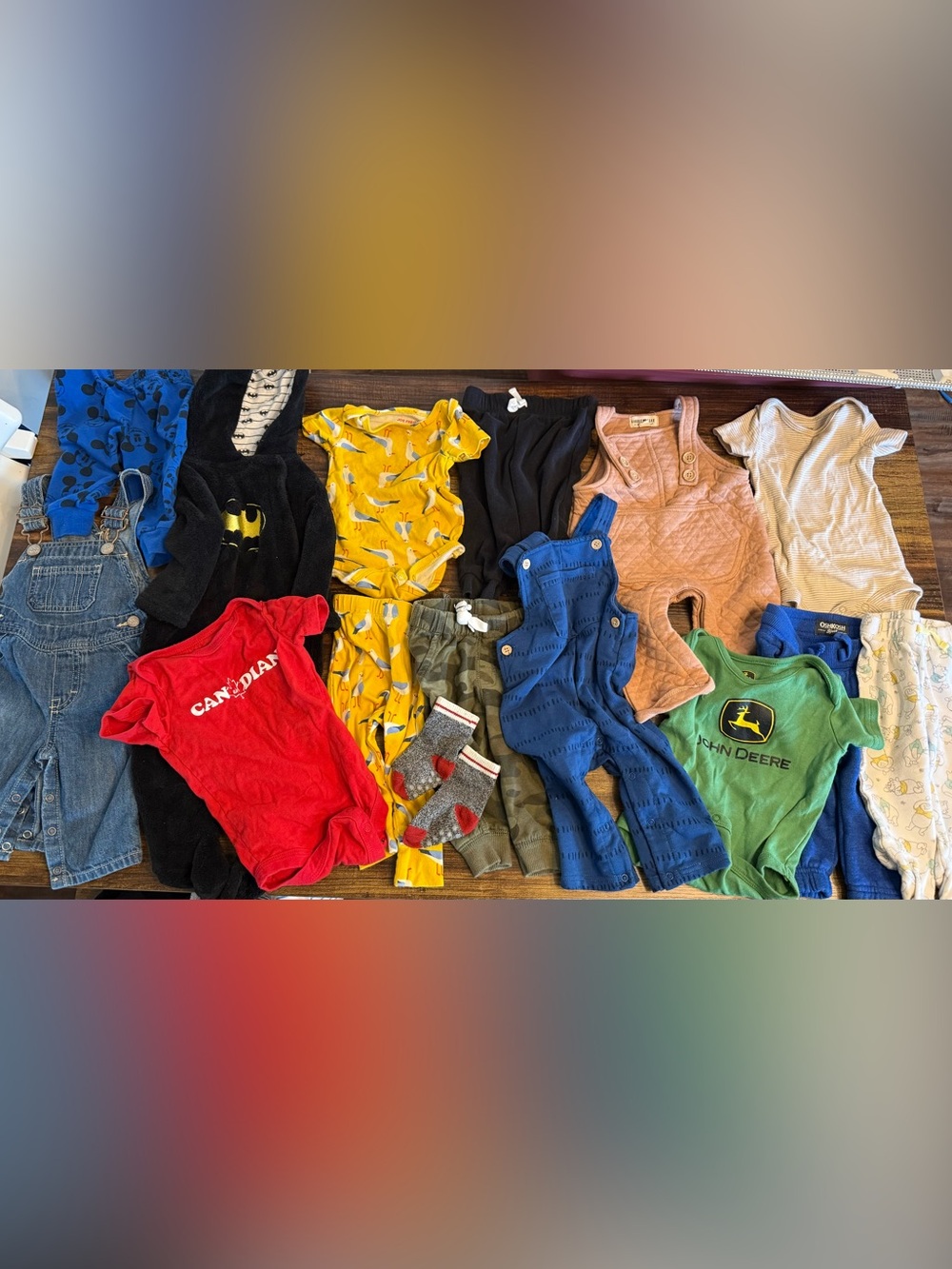 Carter's, Disney, Joe Fresh, Rabbit + Bear & more assorted 6m boy clothes